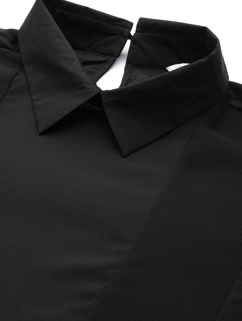 women's straight collared top - 20136719 - Standard Image - 4