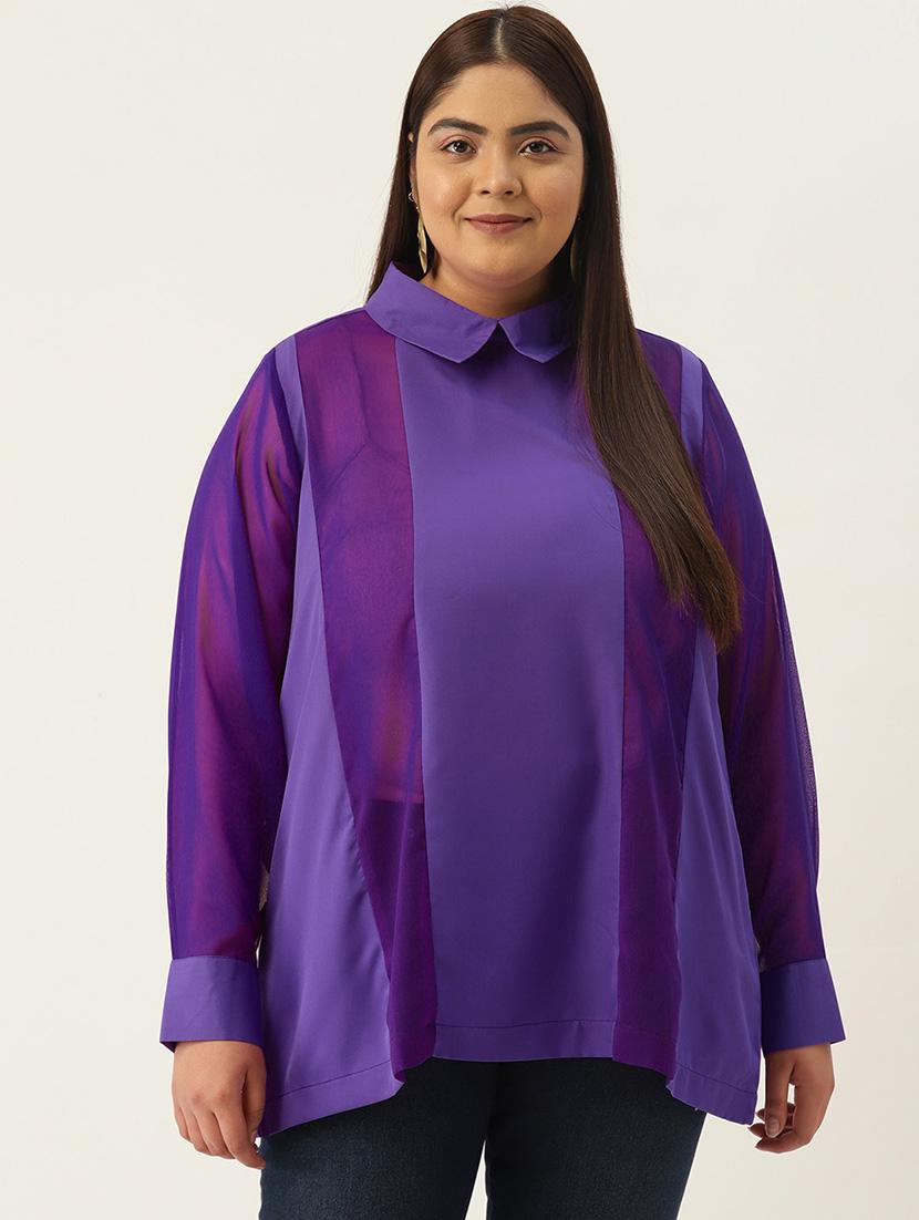 women's straight collared top - 20136720 -  Zoom Image - 0