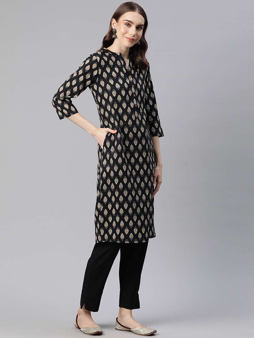 women's straight kurta - 20136760 - Standard Image - 1