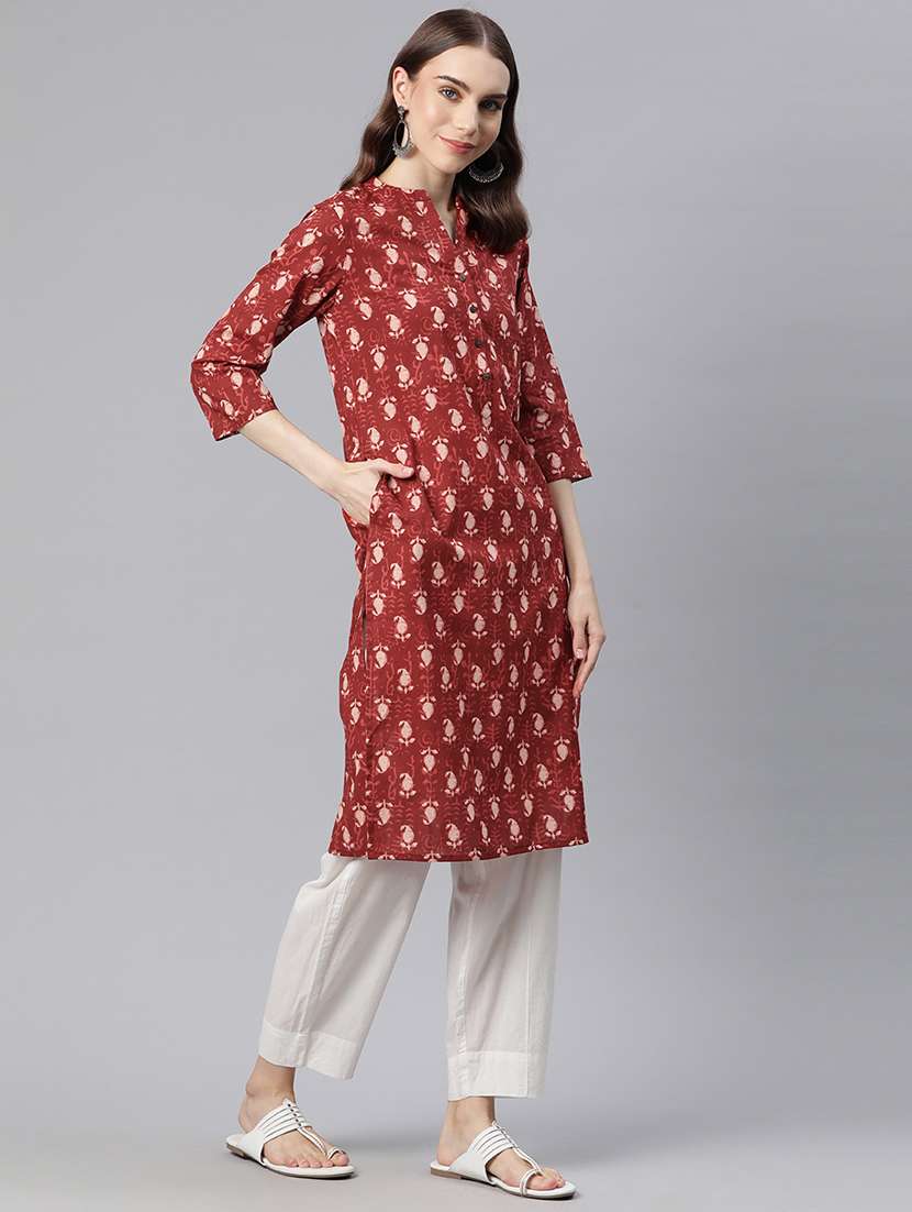 women's straight kurta - 20136764 - Standard Image - 1