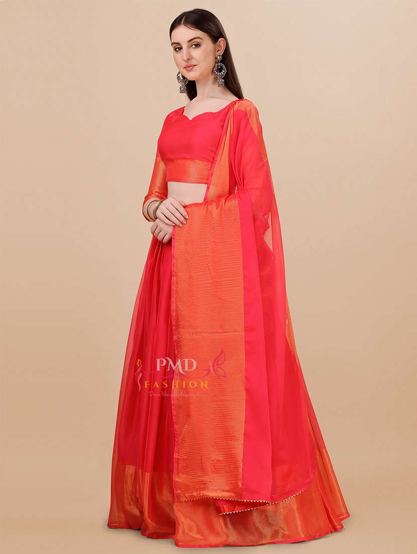 women pink flared lehenga - 20136939 -  Standard Image - 1