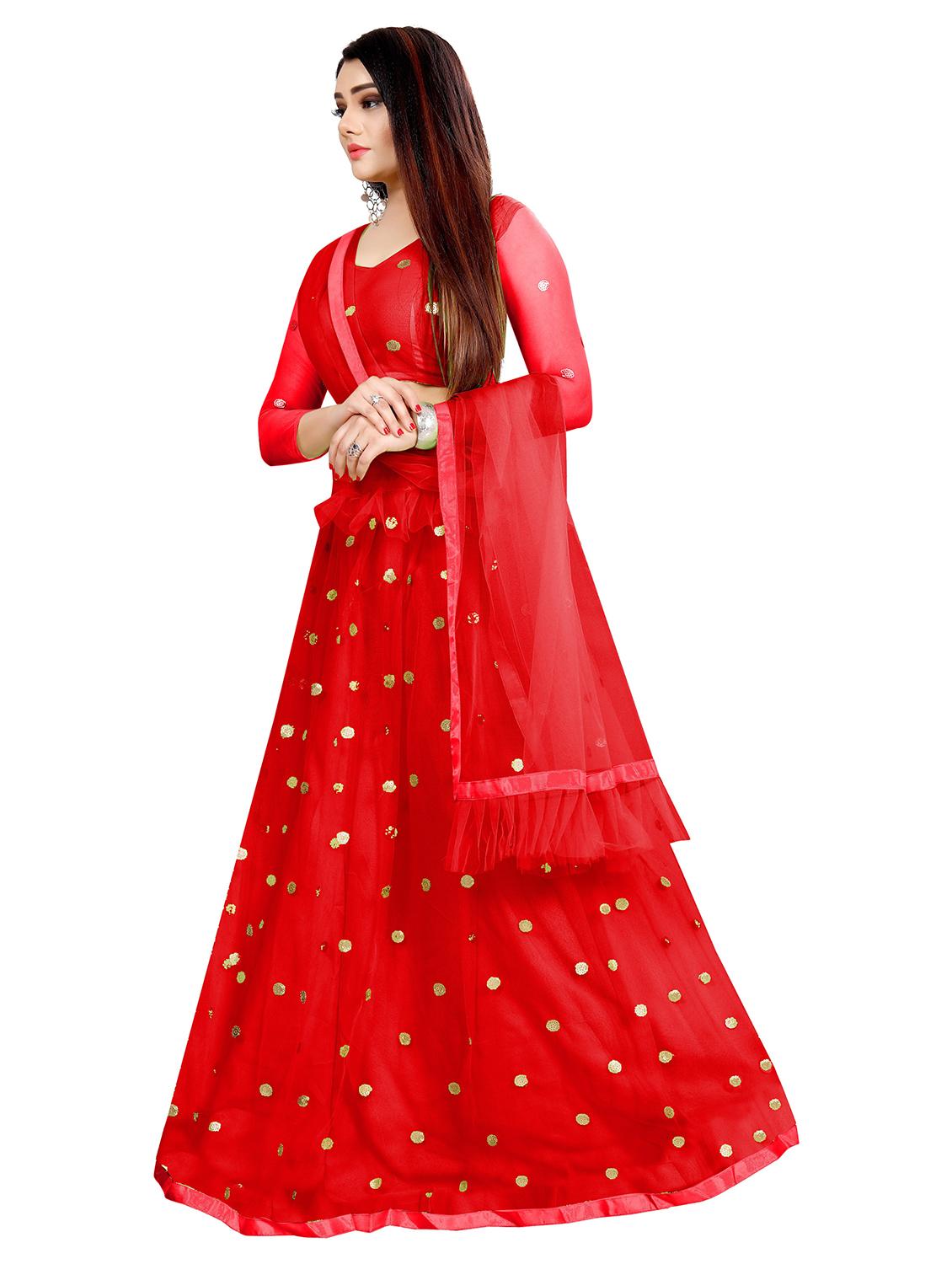women red flared lehenga - 20136984 -  Standard Image - 1