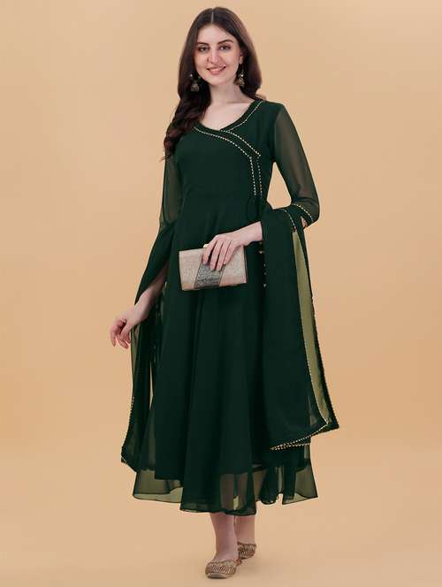 women solid kurta dupatta set - 20137069 - Standard Image - 0