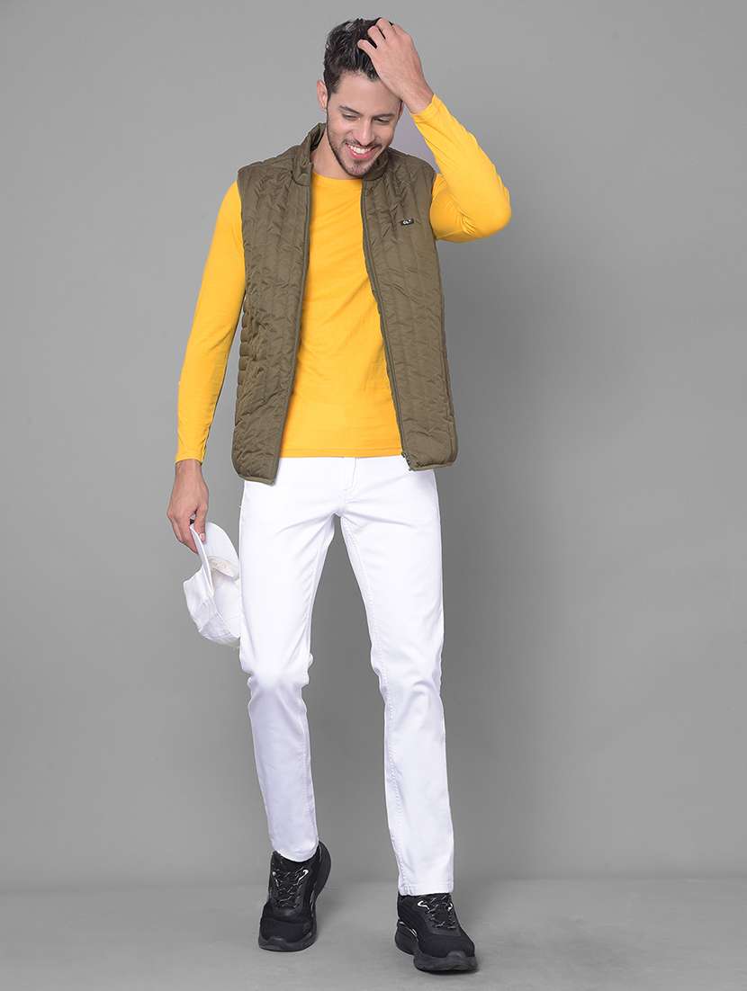 men solid sleeveless quilted jacket - 20137412 - Standard Image - 4