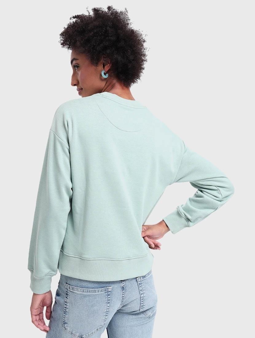light blue printed long sleeve sweatshirt - 20145896 - Standard Image - 1