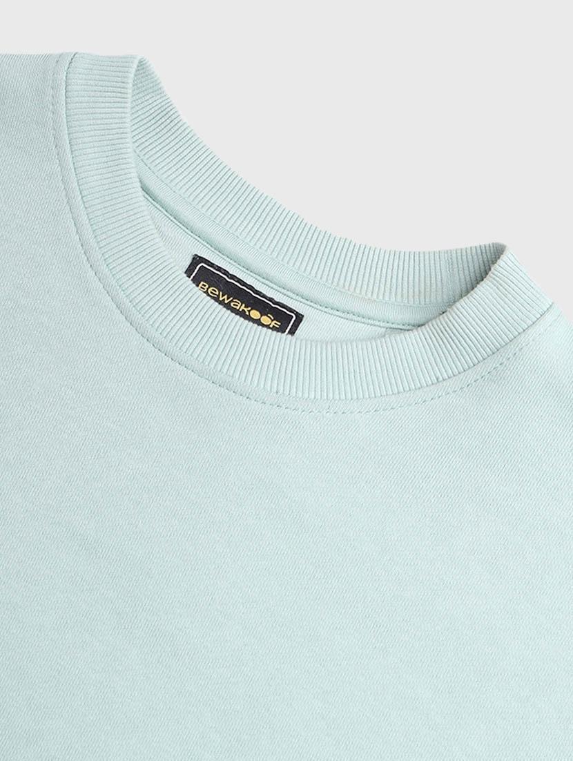 light blue printed long sleeve sweatshirt - 20145896 - Standard Image - 4