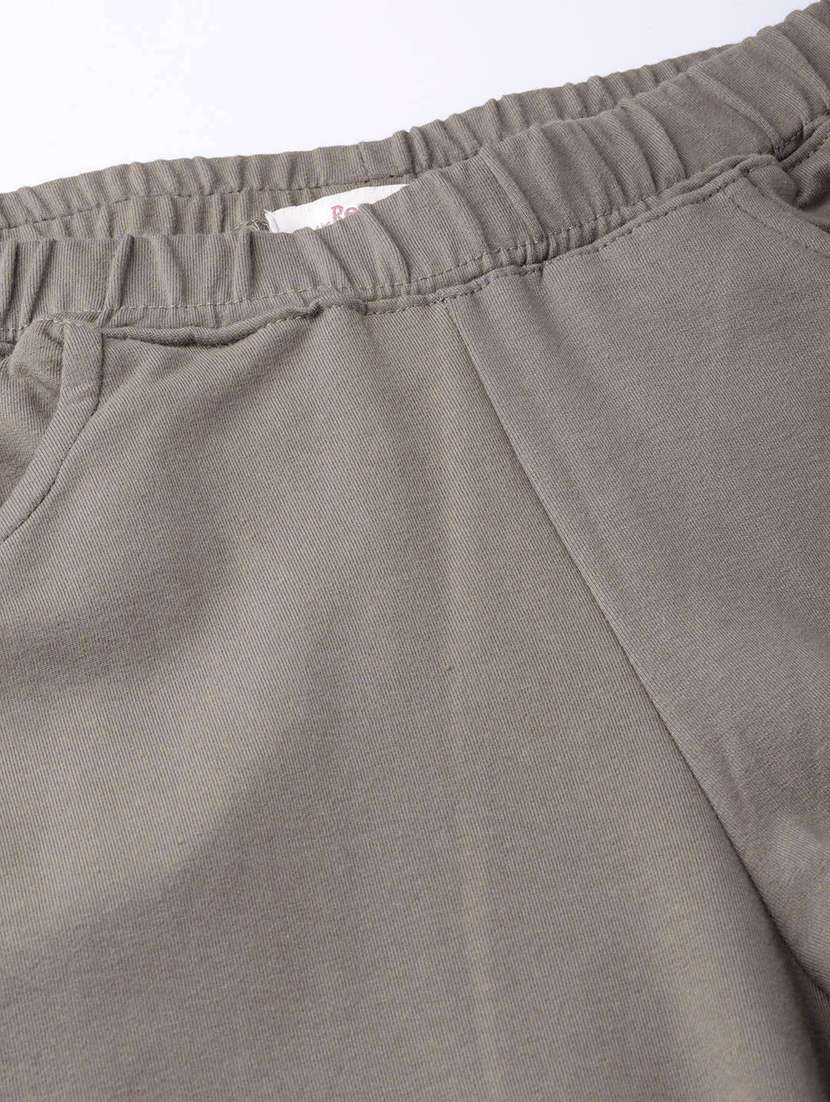 plus size grey solid full length trouser - 20148618 - Standard Image - 4