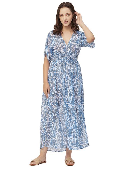 women's  leaf print dress - 20148630 -  Standard Image - 0