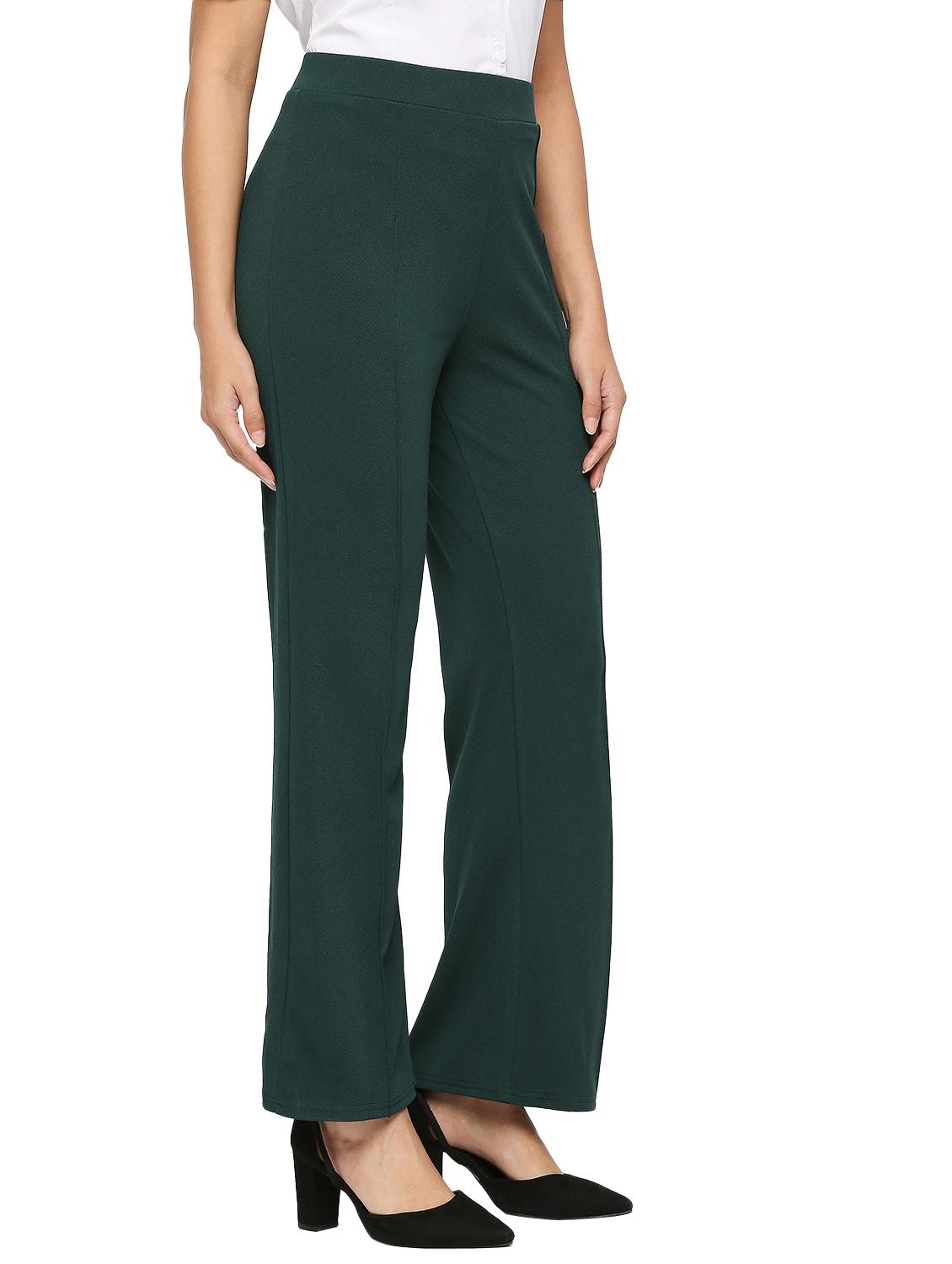 solid full length flared fit trouser - 20148643 - Standard Image - 1