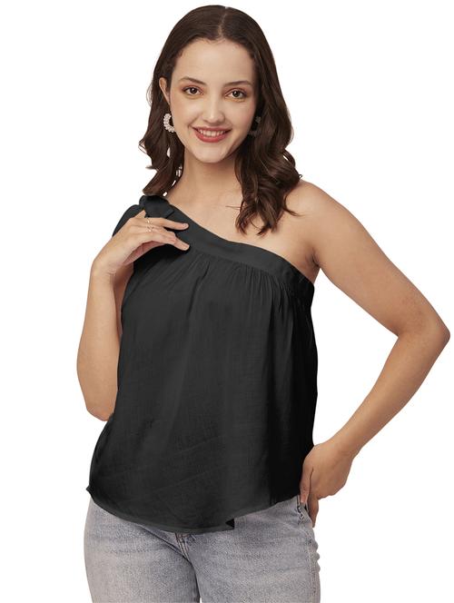 black viscose regular shirt - 20148986 -  Standard Image - 0