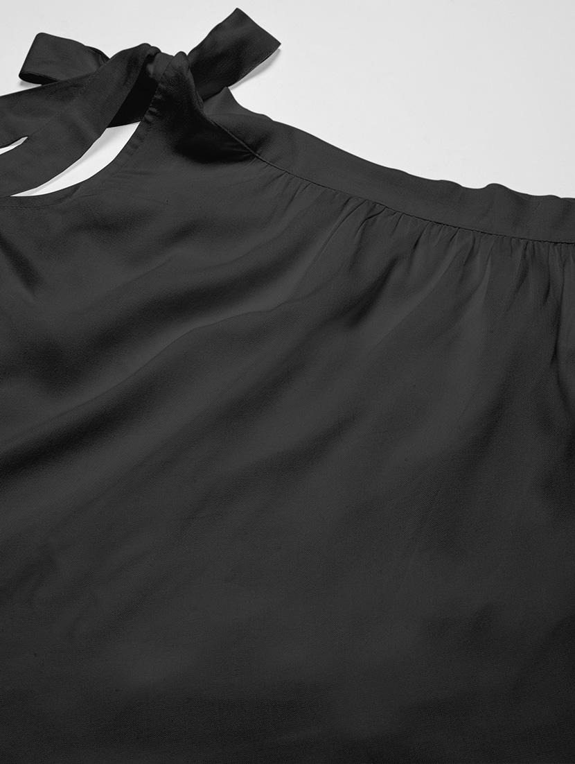 black viscose regular shirt - 20148986 - Standard Image - 4