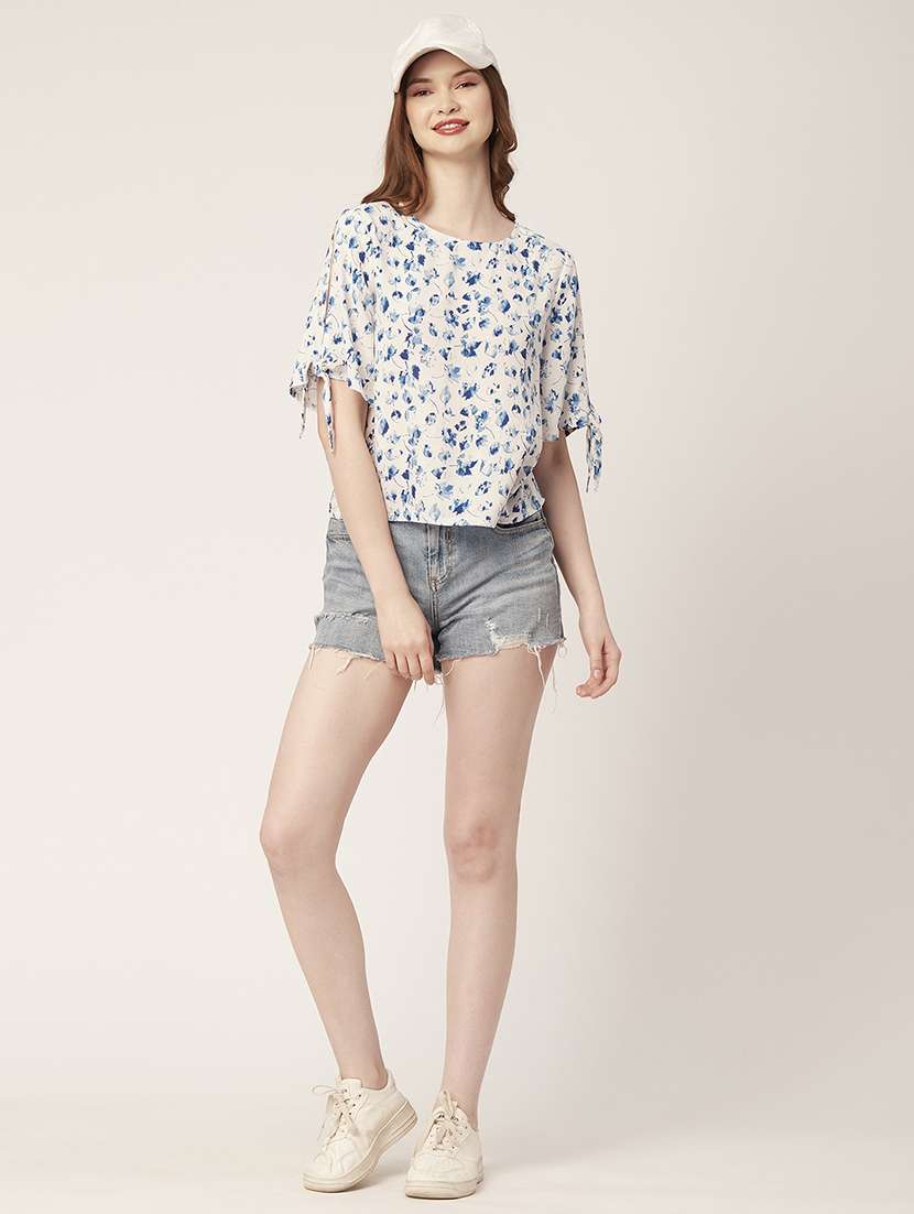 women's straight round neck top - 20148990 -  Standard Image - 4