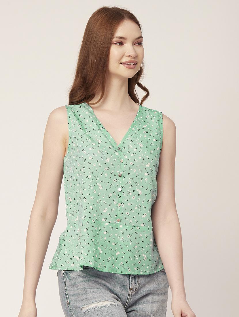 women's a line v neck top - 20148996 -  Standard Image - 1