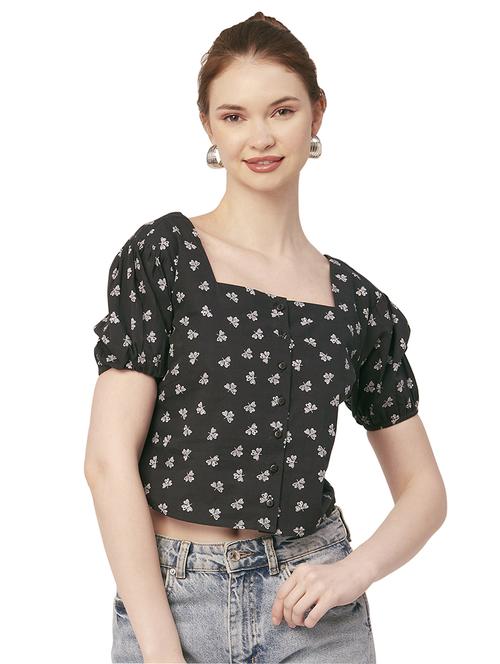 women's crop square neck top - 20149001 - Standard Image - 0
