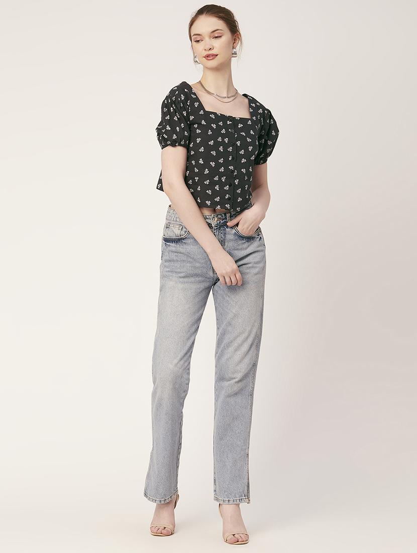 women's crop square neck top - 20149001 - Standard Image - 4