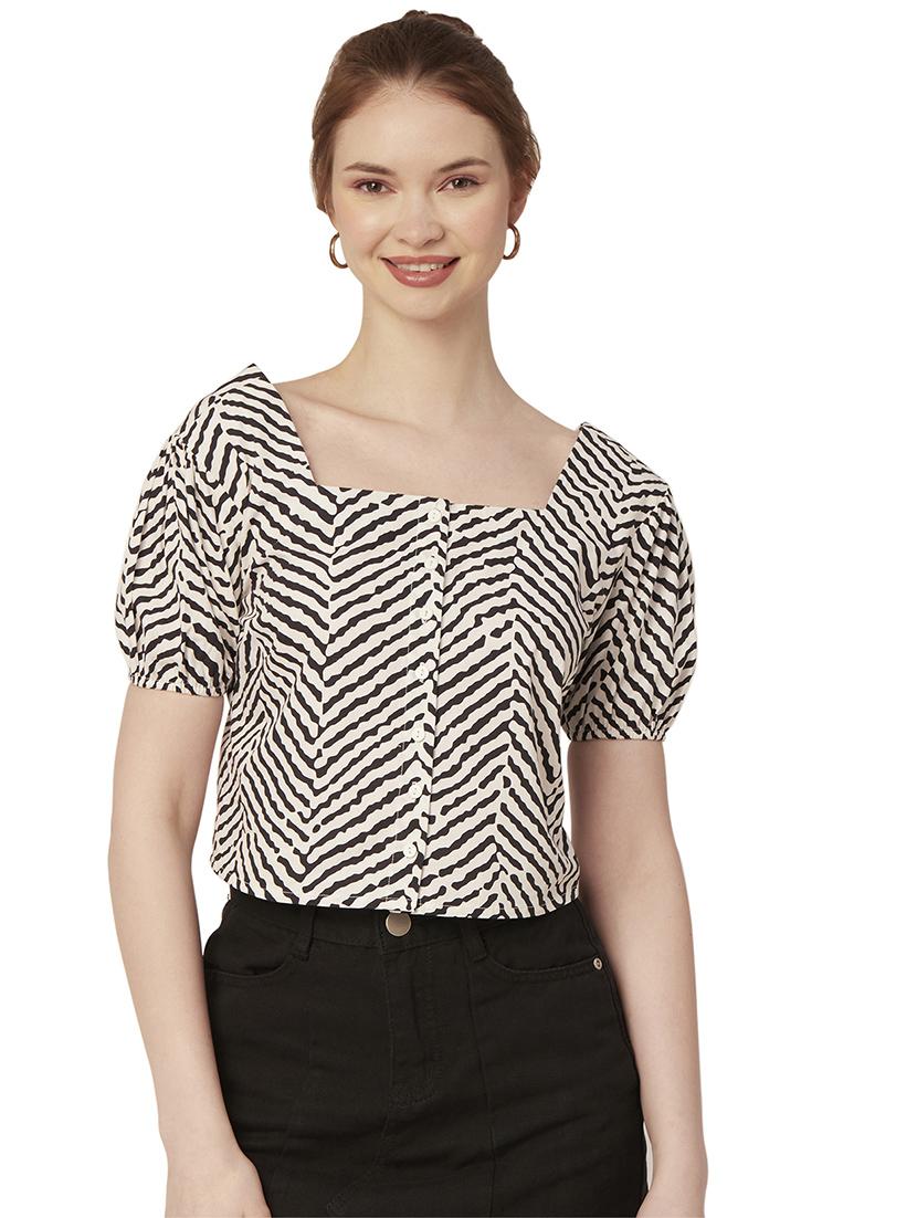 women's blouson square neck top - 20149002 - Zoom Image - 0