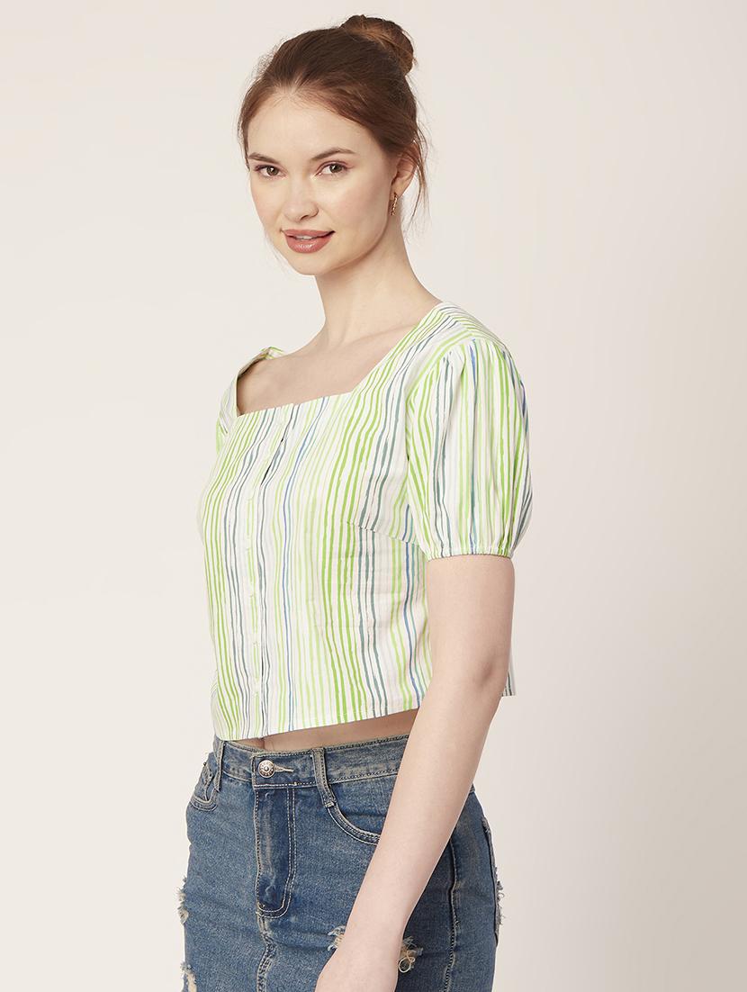 women's crop square neck top - 20149004 -  Standard Image - 1