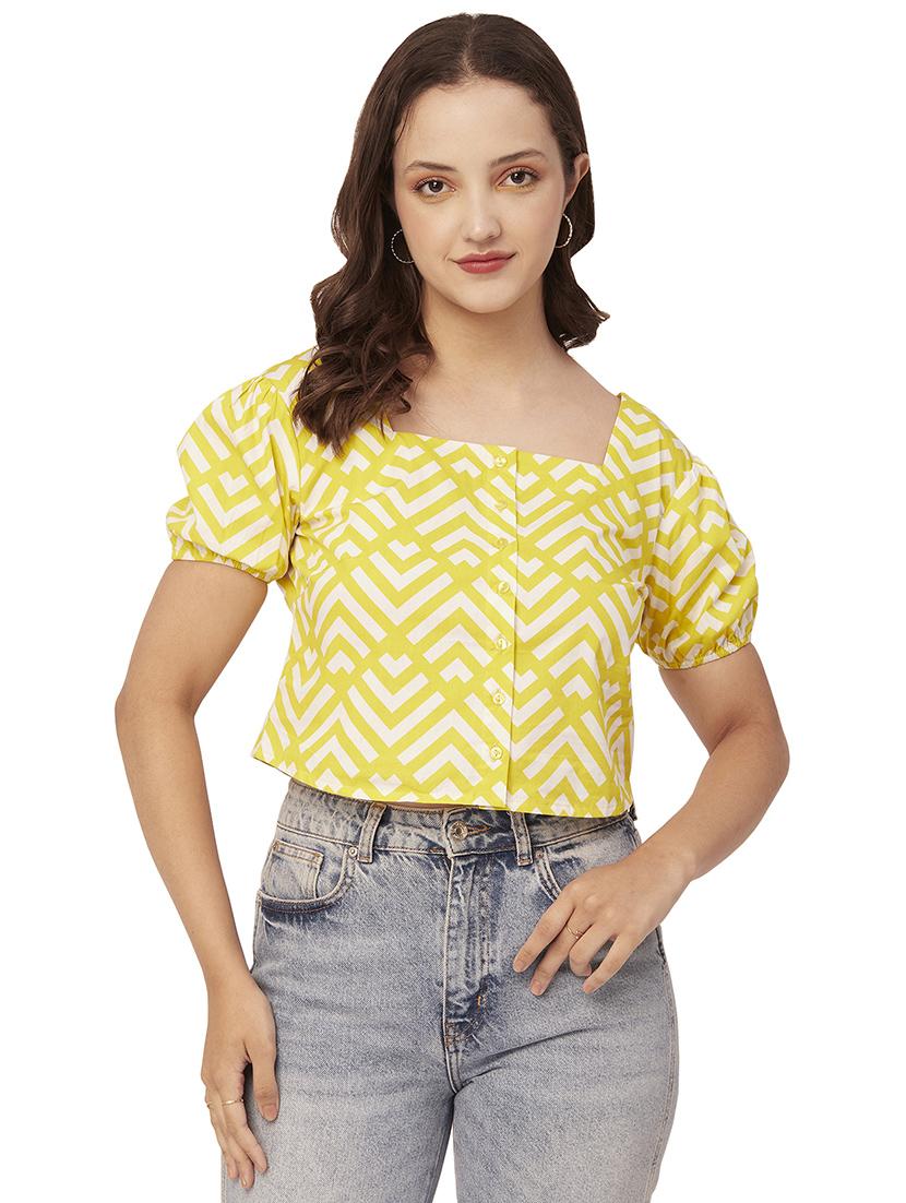 women's crop square neck top - 20149005 -  Zoom Image - 0