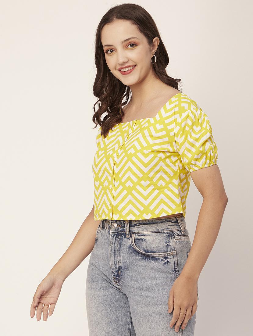 women's crop square neck top - 20149005 -  Standard Image - 1