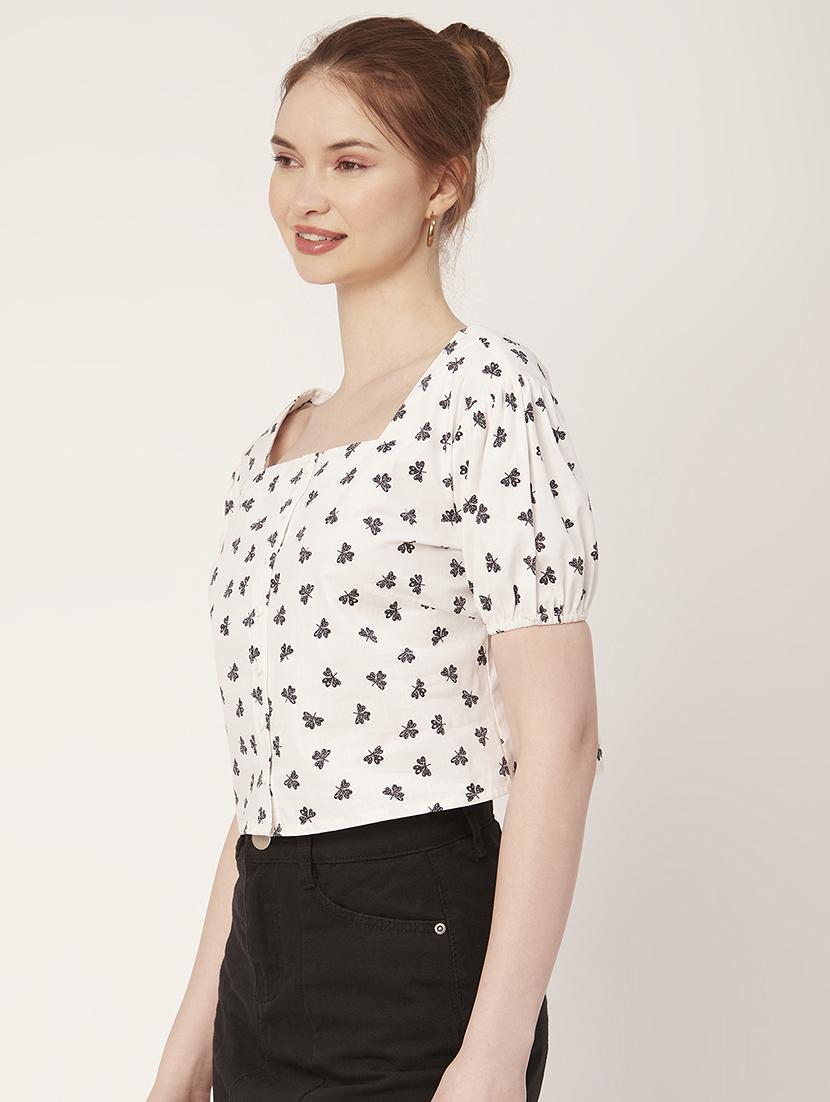 women's crop square neck top - 20149006 -  Standard Image - 1