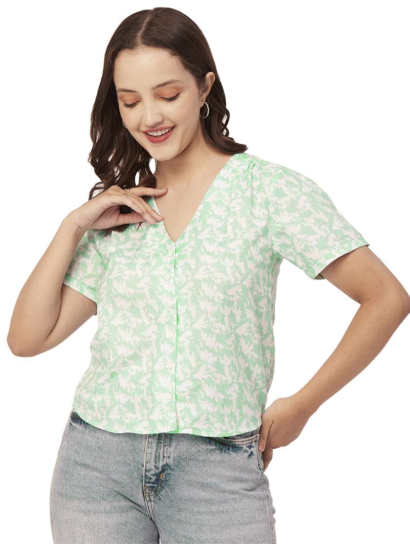 women's straight v neck top