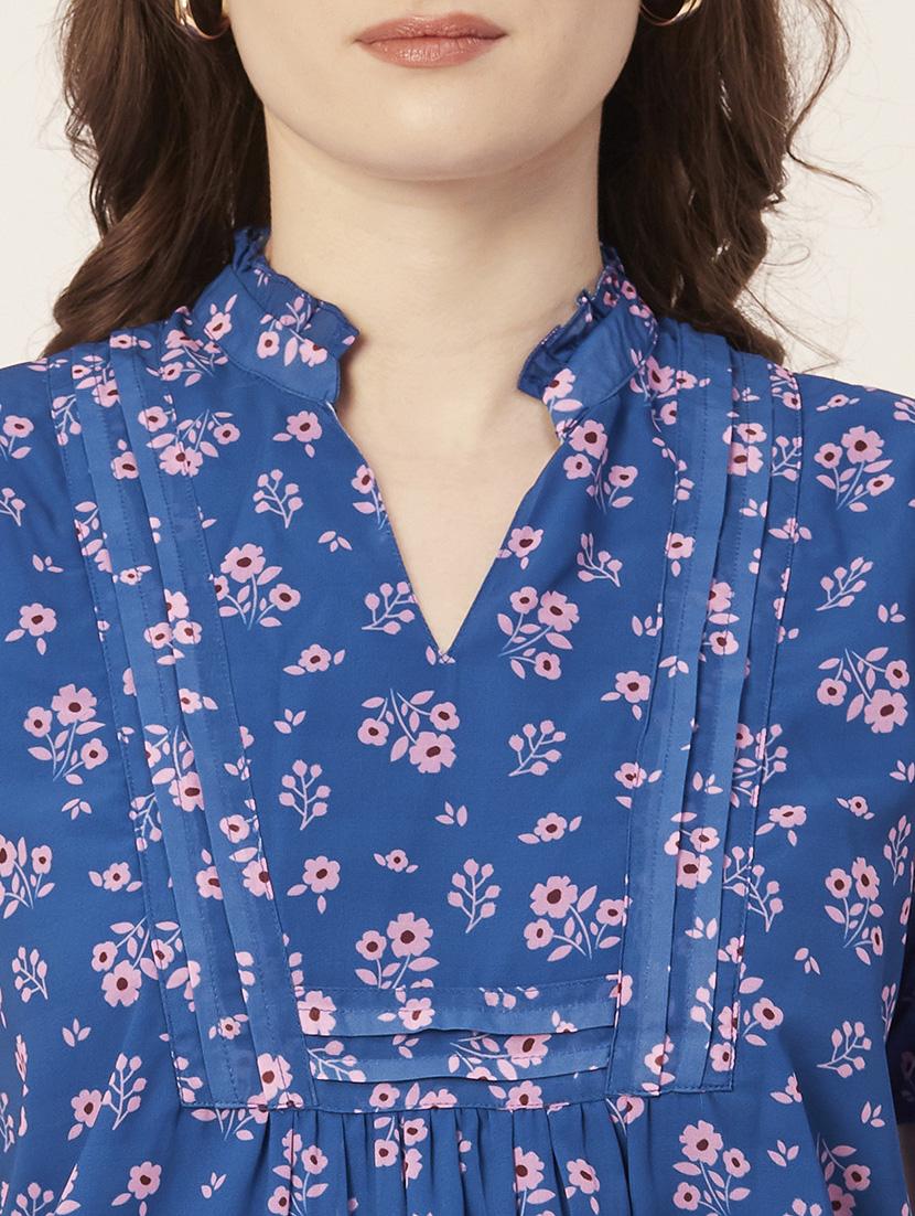 women's crop mandarin neck top - 20149017 - Standard Image - 4