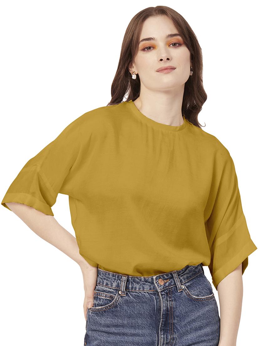 women's straight round neck top - 20149019 - Zoom Image - 0