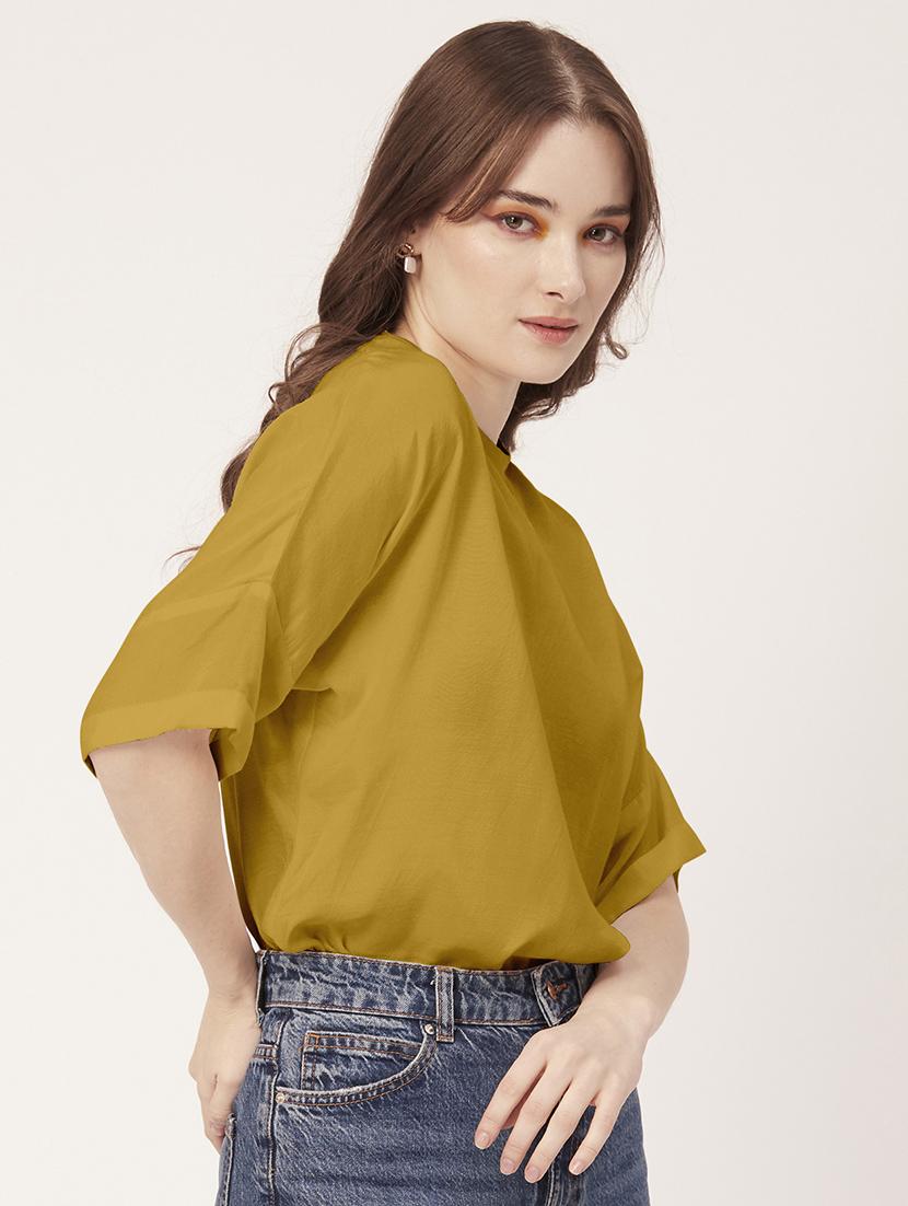 women's straight round neck top - 20149019 - Standard Image - 1