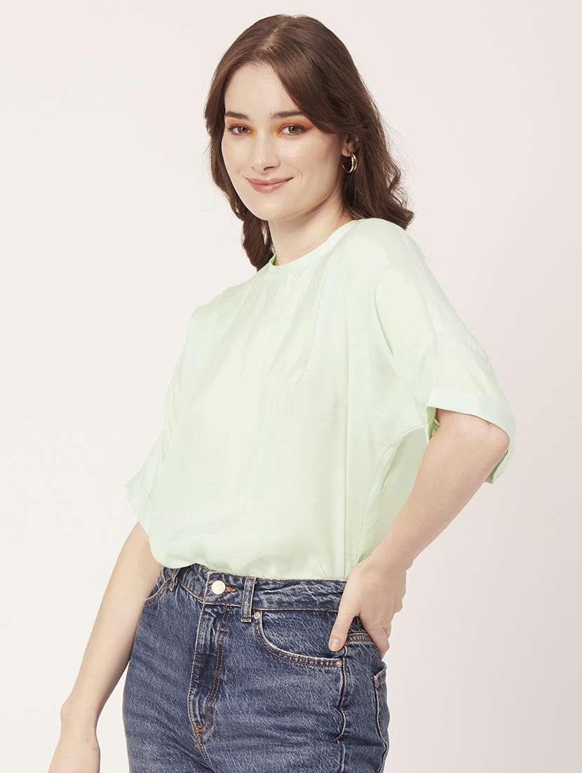 women's straight round neck top - 20149023 -  Standard Image - 1