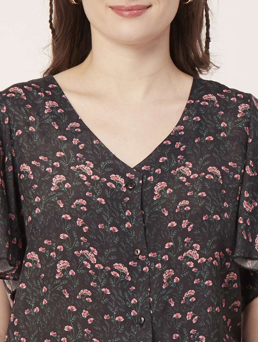 women's blouson v neck top - 20149030 -  Standard Image - 4