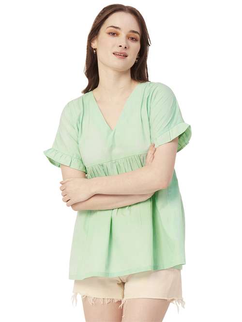 women's straight v neck top - 20149036 -  Standard Image - 0