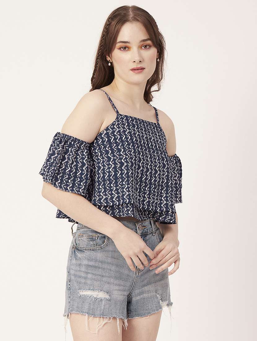 women's crop shoulder strap top - 20149038 -  Standard Image - 1