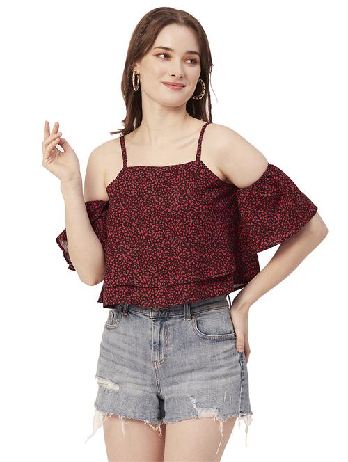 women's crop shoulder strap top - 20149041 - Standard Image - 0