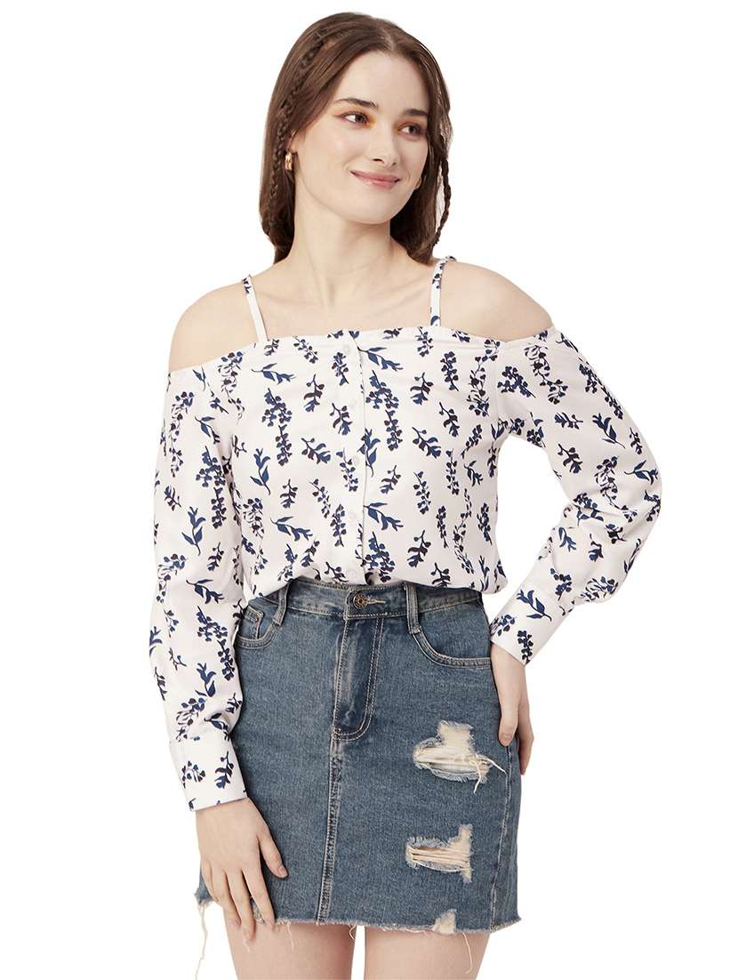 women's crop off shoulder top - 20149045 - Zoom Image - 0