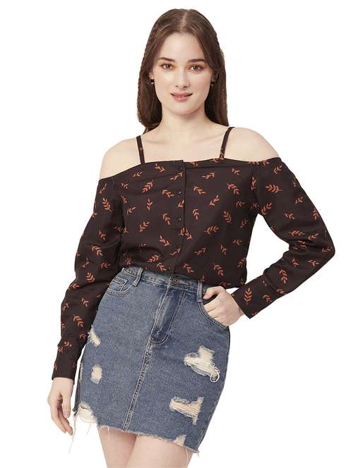 women's crop shoulder strap top - 20149049 -  Standard Image - 0