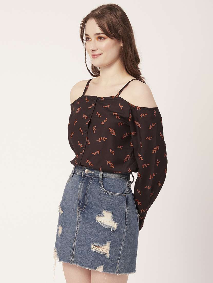 women's crop shoulder strap top - 20149049 - Standard Image - 1
