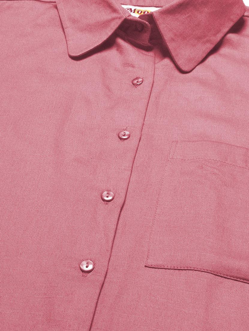 pink cotton regular shirt - 20149059 - Standard Image - 4