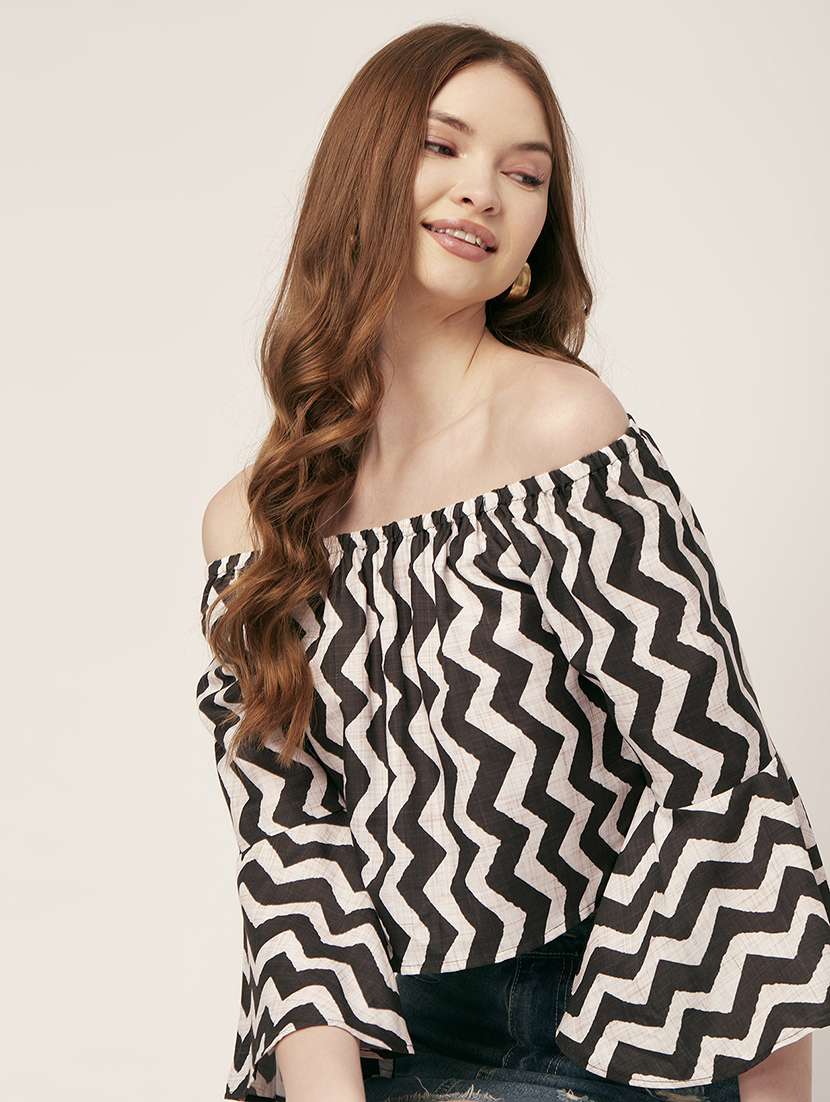 women's crop off shoulder top - 20149067 -  Standard Image - 1