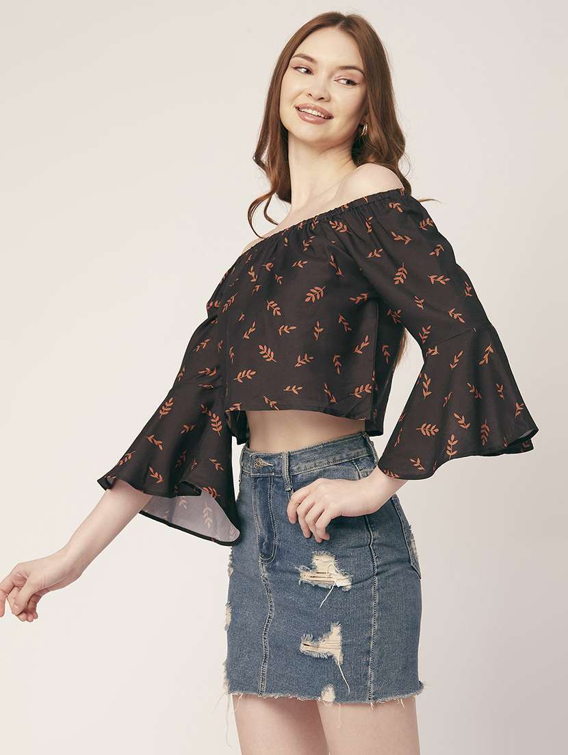 women's crop off shoulder top - 20149069 -  Standard Image - 1