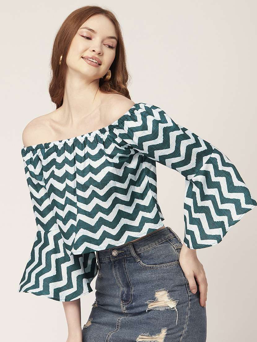 women's crop off shoulder top - 20149070 -  Standard Image - 1