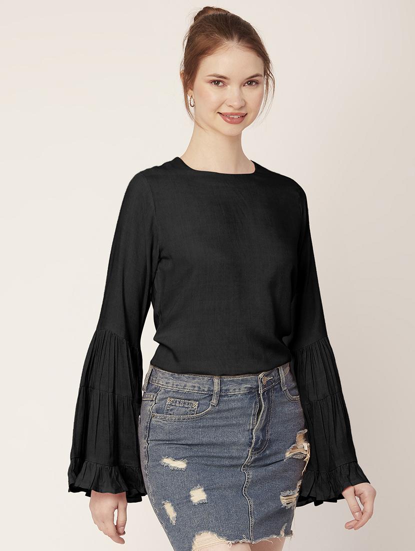 women's straight round neck top - 20149072 -  Standard Image - 1