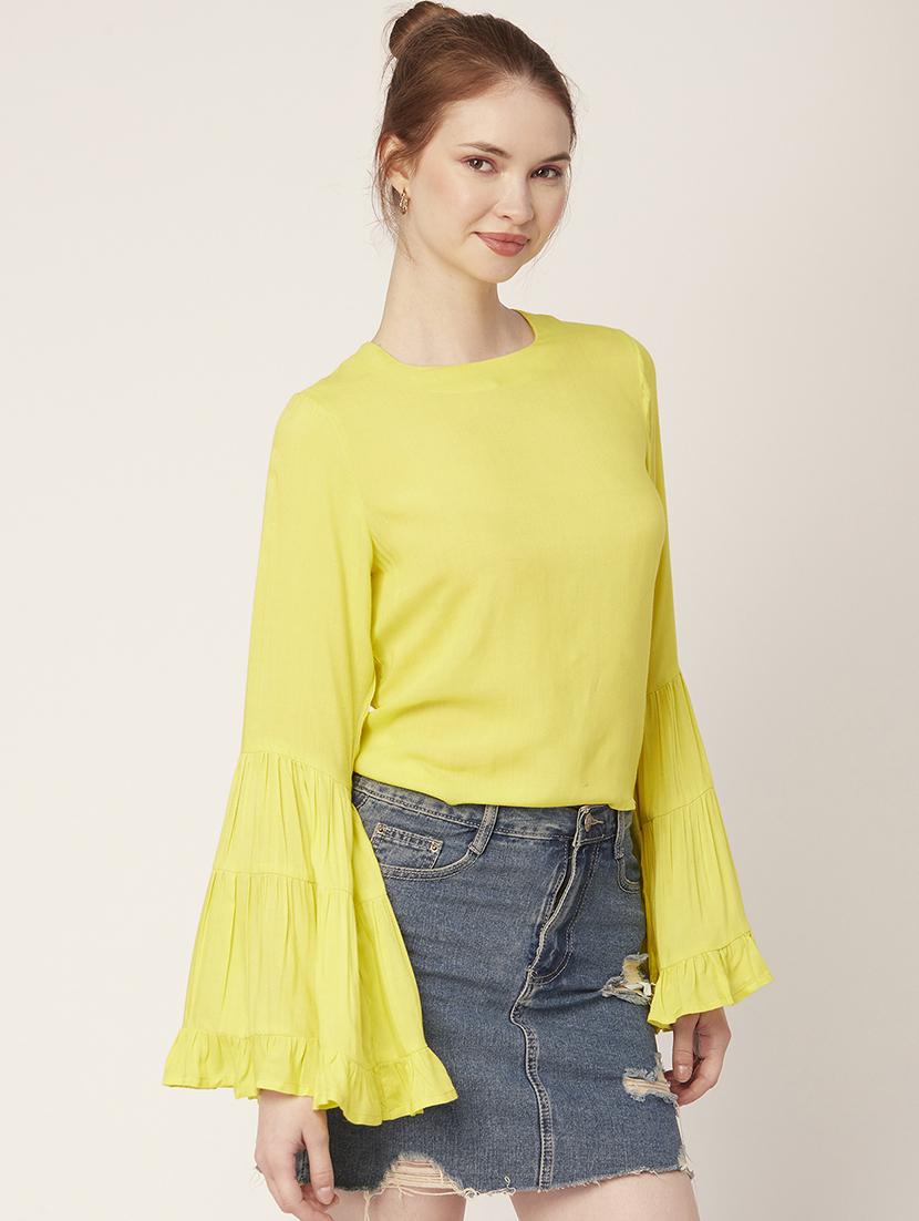 women's straight round neck top - 20149073 - Standard Image - 1