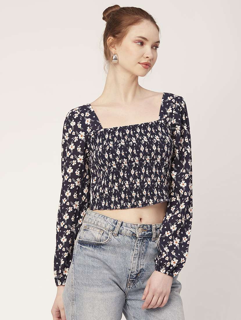 women's crop square neck top - 20149087 -  Standard Image - 1