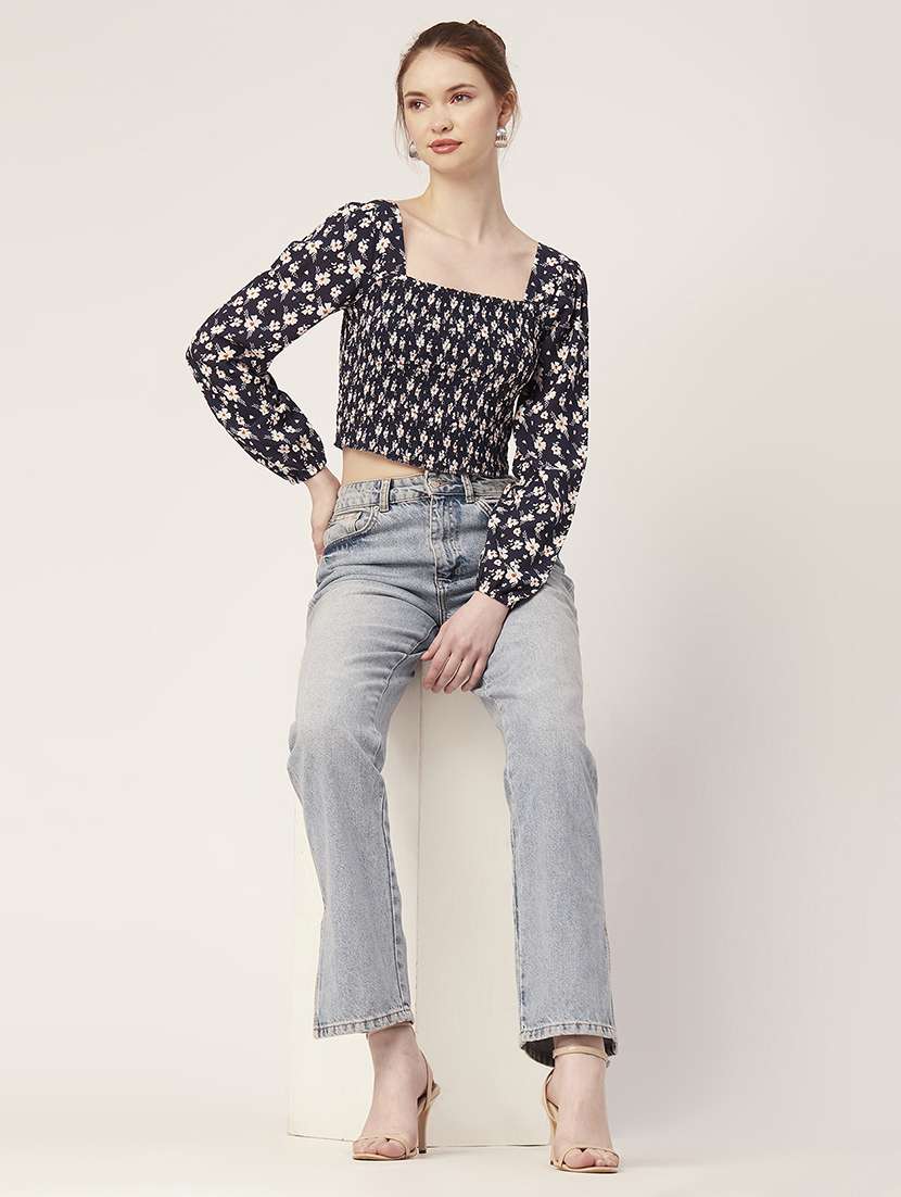 women's crop square neck top - 20149087 -  Standard Image - 4