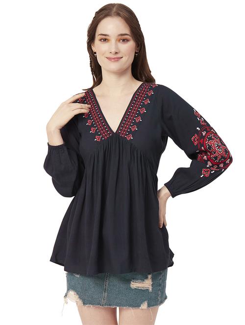 women's peplum v neck top - 20149092 - Standard Image - 0