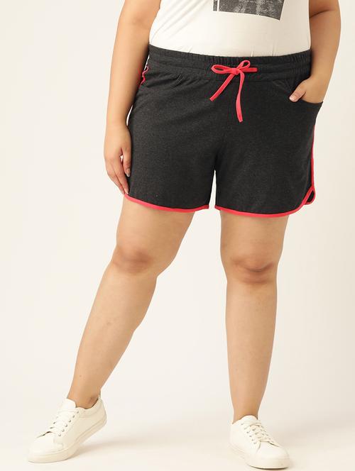 grey cotton tailored shorts  - 20149103 -  Standard Image - 0