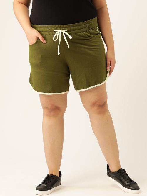 green cotton tailored shorts - 20149104 -  Standard Image - 0