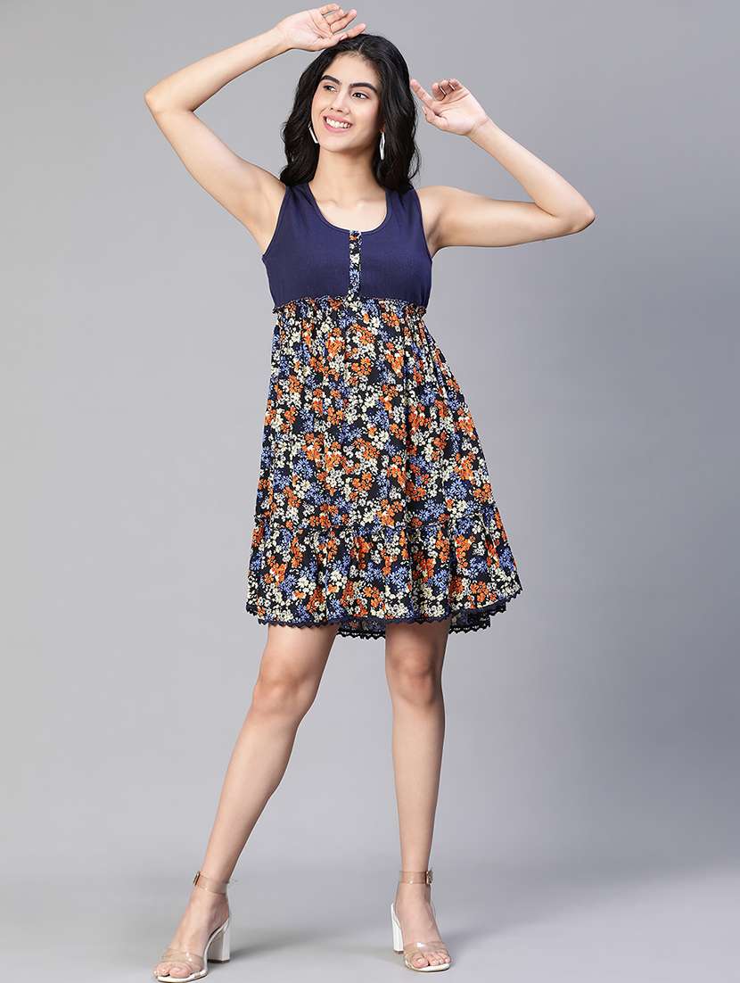 women's tiered dress floral dress - 20149232 -  Standard Image - 4