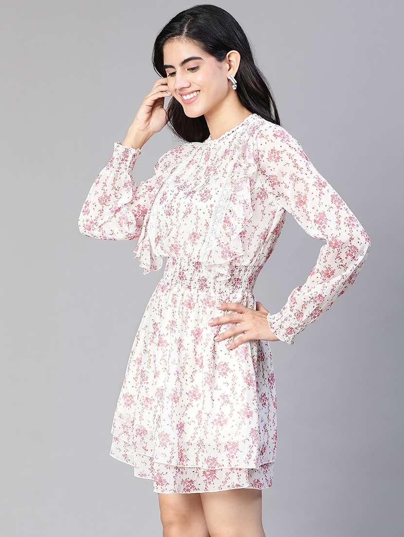 women's layered floral dress - 20149239 - Standard Image - 1