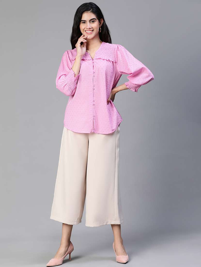 women's straight notch neck top - 20149295 - Standard Image - 4